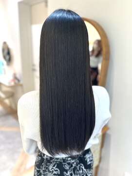 アンド ラ ブランシュ(&.La Blanche) 大宮/オリーブカラー/ロングヘア/姫カット/髪質改善/縮毛矯正