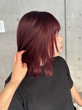 レコ 渋谷(LECO) ブリーチなしダブルカラーレッド