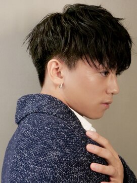 エルマーク 京都河原町(L-MARK) 黒髪マッシュナチュラルマッシュメンズヘア韓国ツーブロック