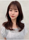 韓国レイヤー/ワインレッド/マロンベージュ/イメチェン/幡ヶ谷
