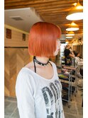 地毛風カラー/切りっぱなしボブ/ショートボブ