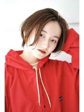 オルガ(olga) 大人かわいい　抜け感　センターパート　くびれショート　暗髪