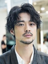 フィフスパーク(fifth PARK)&nbsp;渋谷シャドウパーマセンターパートfifthメンズヘアメンズパーマ