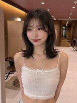サボ 栄店(sabo)&nbsp;くびれミディ × 顔まわりレイヤー ×オリーブブラウン