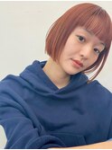 ミニボブ×コーラルカラー◯みやじ