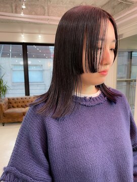 デート 下北沢(DATE) ステップカット×ブルーブラック