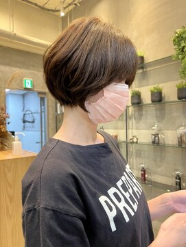 レーヴバイロンド 仙台(Reve by Lond) 似合わせショートボブ　外ハネボブ　ペールベージュ