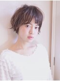 前髪長め大人小顔ショート30代40代50代　藤沢