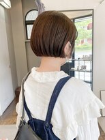 パークレーン アイス イヴェン(park lane ICI yeven)&nbsp;ミニボブ　ブラウンベージュ　ショートヘア　矢場町　栄