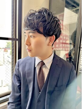 ファイブシーン アオヤマ(5SCENE AOYAMA) ビジネスヘア就活ヘアツーブロック刈り上げフェードメンズ