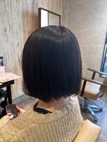 エヌアンドエー 杉戸高野台店(N&A)&nbsp;大人かわいいミディアム重めボブ 艶感カラー 黒髪