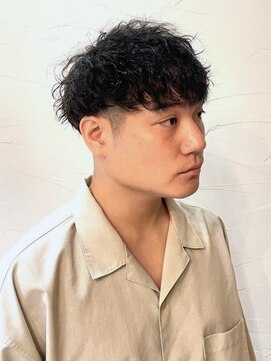 ディスイズバーバーセカンド(THIS IS BARBER 2nd) ツイストスパイラルパーマ ツーブロック マッシュショート