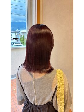 ムク 甲府(muku.) 前髪/ボブ/透明感カラー/暖色