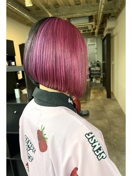 ルーツ ヘア デザイン(roots hair design) 西区新町美容室★roots★前下がりボブ★デザインカラー
