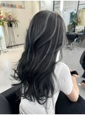 コントラスト極ハイライト☆アッシュブラック☆20代30代40代