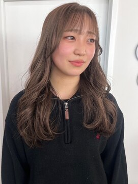 パーク 福岡天神西通り店(parc) ミルクティーベージュ ハイトーン ケアブリーチ 顔周りカット