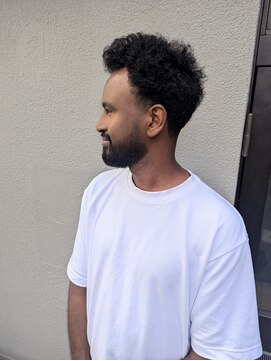 クフィア メンズヘアー カンポ 天王寺店(CUFFIA MEN'SHAIR CAMPO) ブルーブラック韓国マッシュスペインカールスパイキーショート