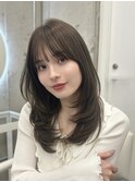 ミディアムレイヤー♪ ザクザクレイヤー オリーブベージュ