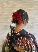 編みおろしポニーアレンジ