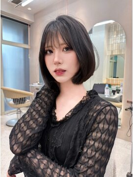 ロンドシェリ 仙台(Lond Cheri) ショートボブタッセルボブ黒髪艶髪髪質改善縮毛矯正仙台