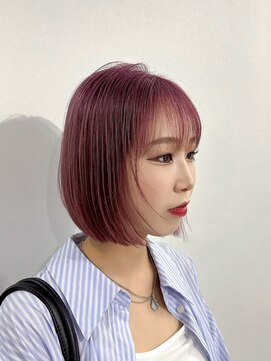 マインドヘアー(MiND HAiR) ラベンダーピンクが映える艶感ボブ＿１１