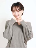ミディアムヘア/ショコラベージュ/ボブルフ/新宿駅