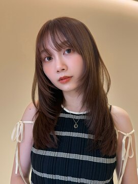 ルル 表参道(lulu.) レイヤーカット 透明感カラー ブラウン