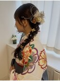 サイド編みおろしアレンジ