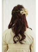 卒業式ヘアセットハーフアップ＊