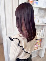 キャアリー(Caary) 福山市Caaryブリーチインナーカラーペールピンクイルミナカラー