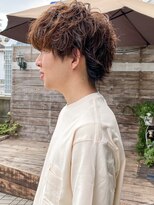 アンルポン(un.le.pont)&nbsp;[m]マッシュウルフスパイラルパーマメンズヘアくせ毛風パーマ