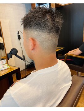 アイリーヘアデザイン(IRIE HAIR DESIGN) 【IRIE HAIR赤坂】ハイフェード×バーバーカット×アップバング