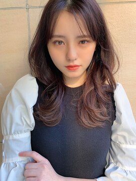 エレノア トーキョー 恵比寿(ELEANOAH TOKYO) 韓国くびれヘア ショコラベージュ ベビーバング 魅力倍増カール