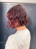 テトヘアー(teto hair)&nbsp;とれかけパーマレッドカラーパーマ残り