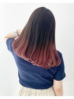 シエスタ バイ アンブルリュクス(siesta by amble luxe)&nbsp;ピンクブラウングラデーションロブ