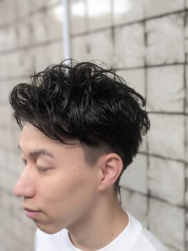 ヒロギンザ 新橋日比谷口店(HIRO GINZA) 前髪かきあげリバースパーマスタイル