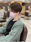 刈り上げハンサムショート×オリーブベージュ