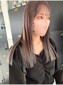 ミルクティーベージュケアブリーチダブルカラーストレート