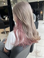 アクアオモテサンドウ(ACQUA omotesando)&nbsp;△ブリーチカラーインナーカラーピンクホワイトグレージュ