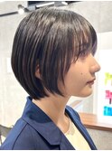 30代40代大人女性/前髪ありショートボブ/ショートヘア/髪質改善