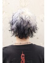 ガルテ(GARTE)&nbsp;ホワイトカラー/裾カラー/エンドカラー/落ちる黒染め