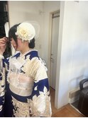 成人式ヘアセット×トーク帽