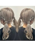 ツインテール ヘアアレンジ