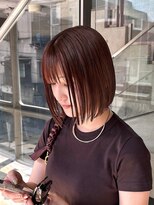 ヲタク(wotaku.)&nbsp;ラベンダーブラウン透明感カラーくすみカラーブラウンカラーボブ