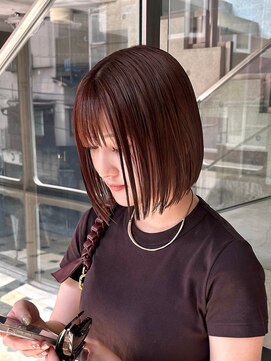 ヲタク(wotaku.) ラベンダーブラウン透明感カラーくすみカラーブラウンカラーボブ