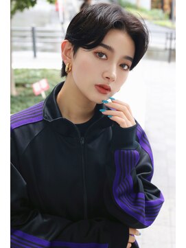 エトラ 渋谷店(etora) ★くびレイヤーボブルフネビージュ小顔ワンレンショート