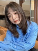 レイヤーカット ウルフ顔周りレイヤー 髪質改善 前髪カット 青山