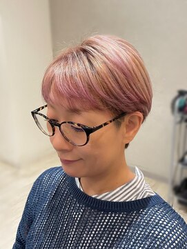 シンプル(Simple) ショート×裾カラー