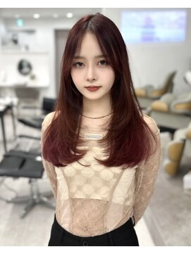 アマトウキョウ アユンチェ(AMA TOKYO×AYUNCHE) 前髪顔まわり韓国ヘアレイヤーカットサイドバンク2wayバンク韓国