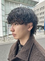 オーガニック アトリエ 大宮(organic+atelier)&nbsp;波巻きパーマメンズマッシュセンターパートツイストパーマウルフ